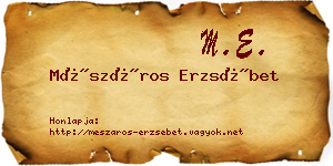 Mészáros Erzsébet névjegykártya