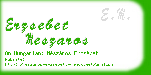 erzsebet meszaros business card