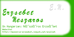 erzsebet meszaros business card